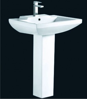 مغسلة بورسلان أبيض اوتس صيني 63*47.5*86سم #32469